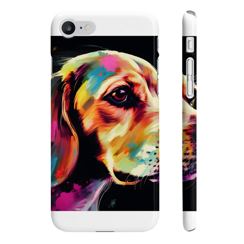 Happy Beagle Slim Glossy Phone Case for iPhone 7 Plus/8 Plus