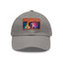 Neon watercolor Tom Holland cap, white with light brown patch, rectangular.