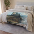 Crystal Tide Sweeping over Ruins Plush Fleece Throw Blanket