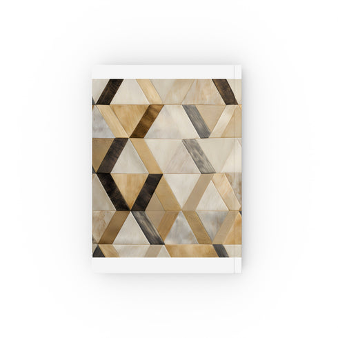 Golden Kilim Bohemian Style Journal - Luxurious hardcover with modern kilim pattern and gold accents for a touch of glamour. Perfect for travel plans and creative inspiration.