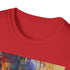 Vibrant Thanos charcoal T-shirt with soft brushstrokes in cotton crew neck