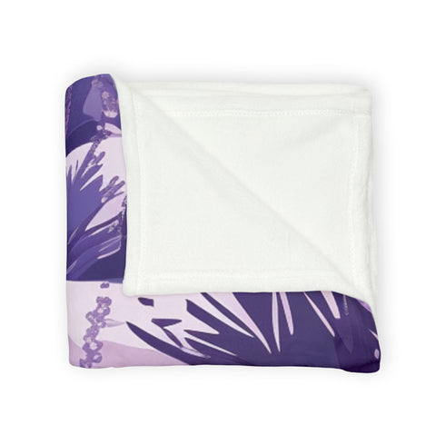 Provence Lavender Botanical Fields Seamless Plush Fleece Throw Blanket - View 11 | Prints With Passion