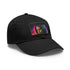 Neon watercolor dreams Matt Damon cap, white with light brown rectangle.