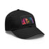 Neon watercolor dream baseball hat with light brown rectangle patch.