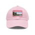 Kiwi Lake Adventure Baseball Cap in White with Light Brown Patch.