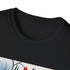 Colorful floral pattern on charcoal crew neck cotton T-shirt for summer