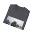 Charcoal cotton crew neck T-shirt with serene Halong Bay-inspired graphic design