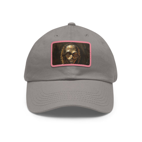 Galactic Gold Protocol Droid baseball cap with white/light brown patch.