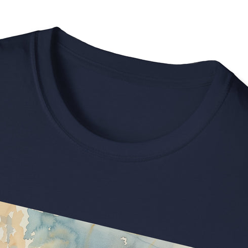 Royal Watercolor Buckingham Palace T-Shirt in Charcoal Cotton Regular Fit.