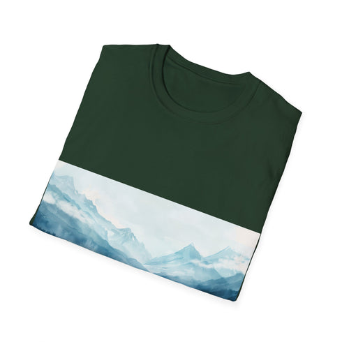 Alaska Beauty Watercolor Tee in Charcoal, Men's size small.