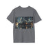 Gotham City Batmobile tee in charcoal, perfect for summer superheroes.