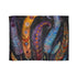 Bohemian Feathers Blanket: Cozy tapestry of colorful feathers design.