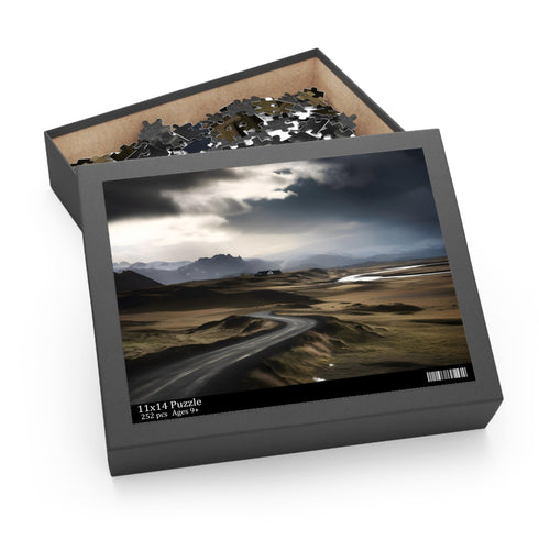 Iceland Ring Road puzzle with glaciers, waterfalls, and volcanic landscape.