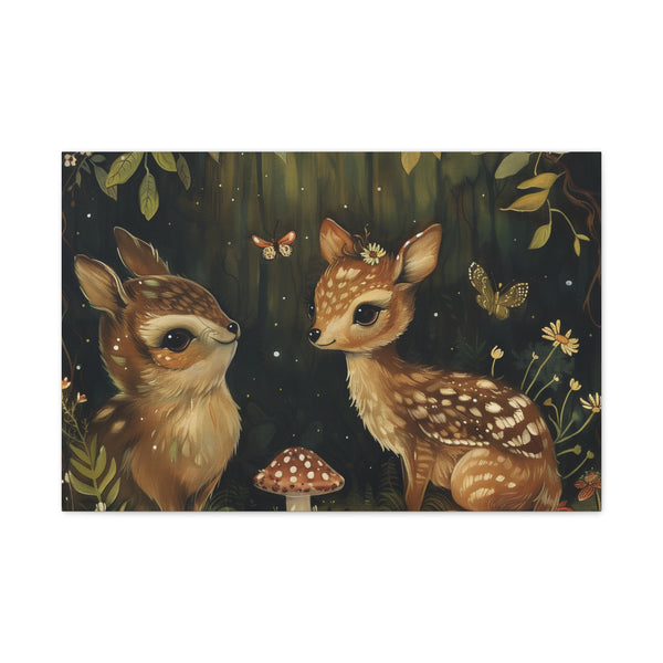 Woodland Creatures ā Canvas Wall Art ā Living Room Wall Lifestyle View