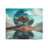 Mirror Planet Reflecting Earths Dreams Plush Fleece Throw Blanket
