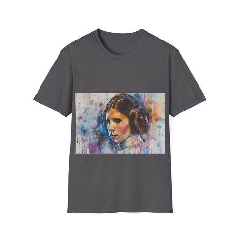 Galactic Goddess Leia Tee in Charcoal, Crew Neck, Star Wars Design