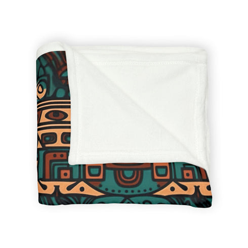 Bohemian Aztec Geometric Plush Fleece Throw Blanket – Prints With Passion (View 5)