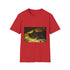 Cosmic Galaxy Black Cat Celestial Graphic Unisex Softstyle T-Shirt