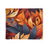 Autumn Foliage & Wildflowers Botanical Plush Fleece Throw Blanket - View 2 | Prints With Passion