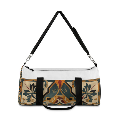 Artisan Tile Duffel Bag with Beautiful Seamless Tile Pattern