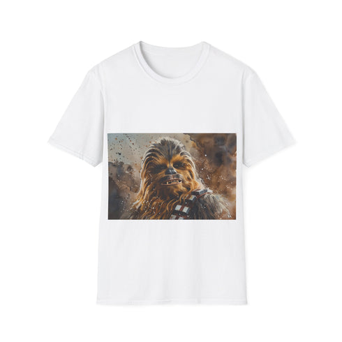 Chewbacca watercolor tee in Charcoal, regular fit, crew neck signature design