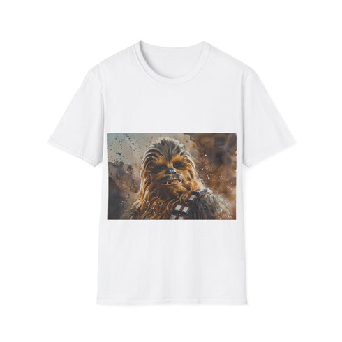 Charcoal Chewbacca watercolor tee crew neck cotton summer regular fit t-shirt