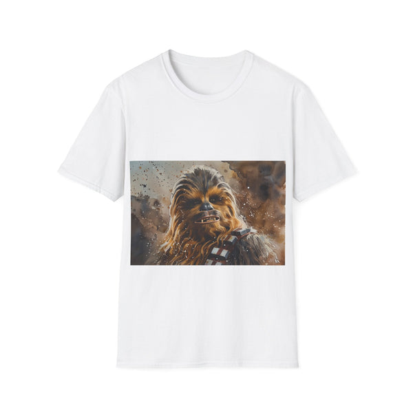 Charcoal Chewbacca watercolor tee crew neck cotton summer regular fit t-shirt