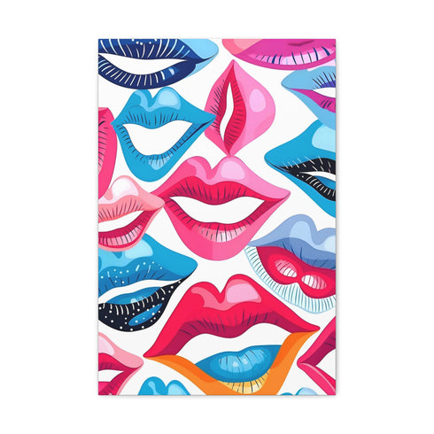 Jonathan Adler Lips Pattern Canvas Print Bold and Stylish Statement Piece