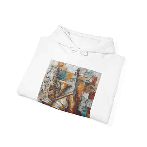 Expressive Navy Music Wilderness Hoodie for Men and Women, Size Small