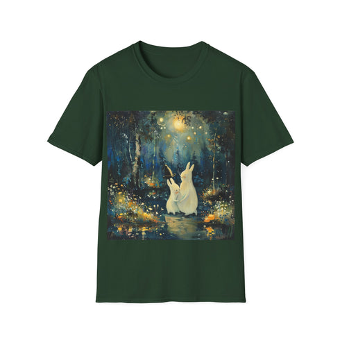 Whimsical Moomin Love Charcoal T-Shirt for Men and Women