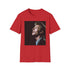 Charcoal cotton T-shirt with Ziggy Stardust watercolor design in regular fit