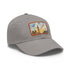 London Skyline Watercolor Baseball Cap in White with Light Brown Patch