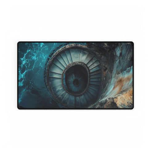 Spiral Staircase Leading into Ocean Tren Gaming XXL Extended Desk Mat