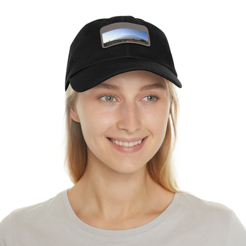 Kilimanjaro Summit Adventure Cap: White with light brown rectangle patch