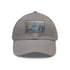 Chrysler Cityscape Watercolor Baseball Cap in White with Light Brown Patch