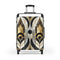 Abstract Art Deco pattern suitcase in small black variant.