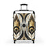Abstract Art Deco pattern suitcase in small black variant.