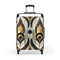 Abstract Art Deco Patterned Suitcase in Small Black Variant.