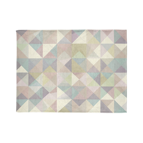 Pastel geometric patterned oil pastels blanket for ultimate comfort.