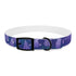 Stylish Lavender Fields Dog Collar with Black Onyx Detail - Medium