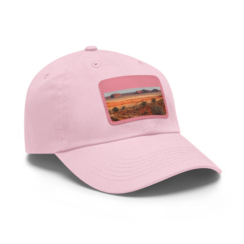 Desert Horizon Rockscape Cap in White with Light Brown Rectangle Patch