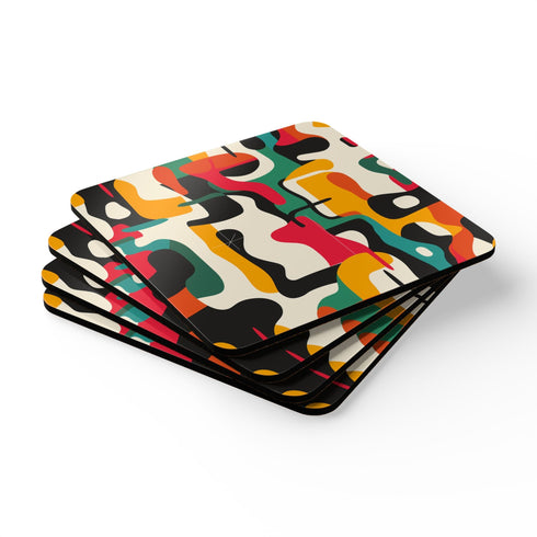 Ocean Blue Eyes Corkwood Coasters, Square, One Size, Sublimation, Summer Picks