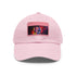 Atomic Dreams Neon Baseball Cap in White with Light Brown Patch