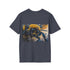 Buzzing Beauty Watercolor Tee, Charcoal Crew Neck, Regular Fit T-Shirt.