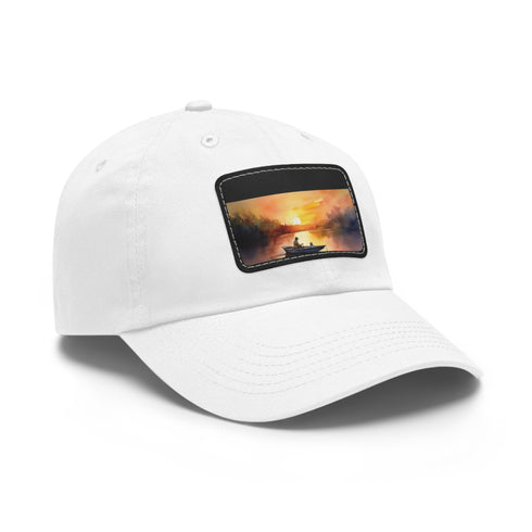 Fishermans Paradise Sunset Cap in White with Light Brown patch.