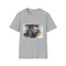 Watercolor Batman charcoal T-shirt with DTG crew neck regular fit cotton