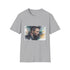 Watercolor Batman charcoal T-shirt with DTG crew neck regular fit cotton