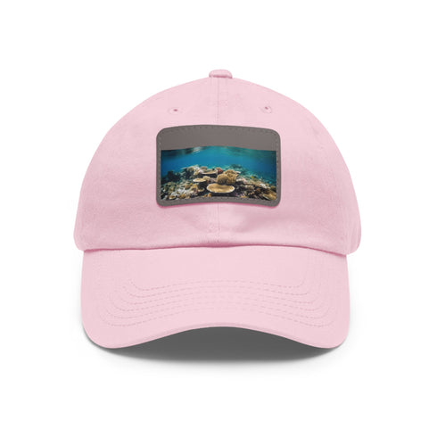 Great Barrier Reef adventure baseball cap with coral reef design.