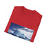 Charcoal cotton T-shirt featuring icy Antarctica landscape in DTG print