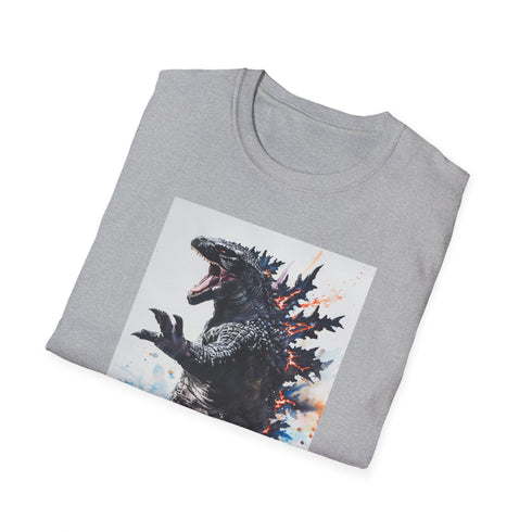 Charcoal Godzilla T-Shirt soft cotton crew neck ideal summer wear